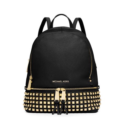 michael kors black studded rucksack